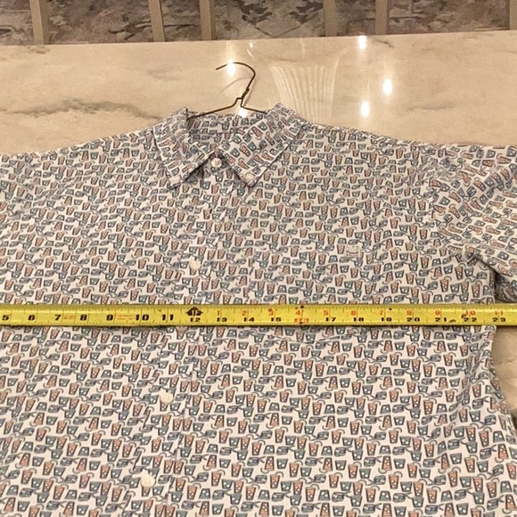 Men's Huk Blue Patterned Shirt size L - Picture 5 of 6